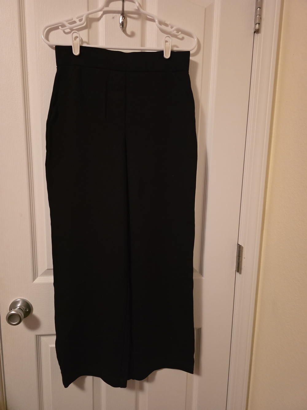 Quince Black Ultra Stretch Ponte Wide Leg Pants Trouser - Size Medium